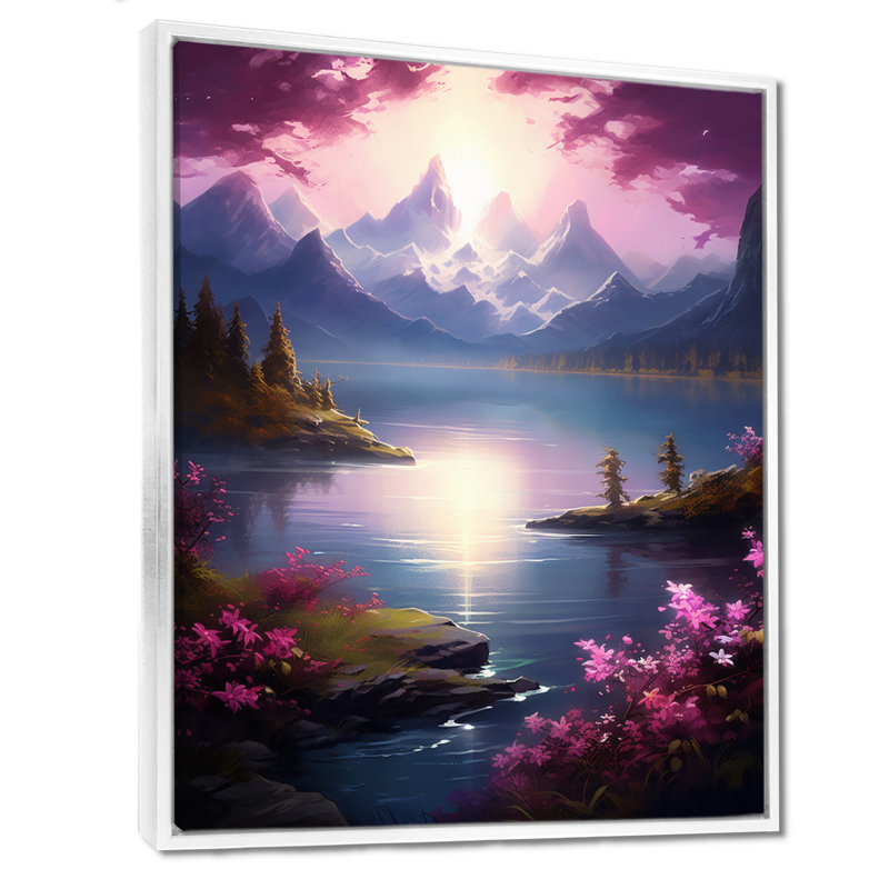 Pink Mountain Reflection 2024 Painting